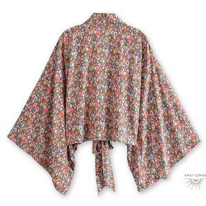 Garden Flower Kimono Wrap Crop Top